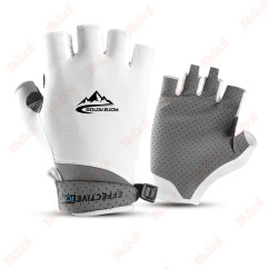 white half finger cycling men gloves